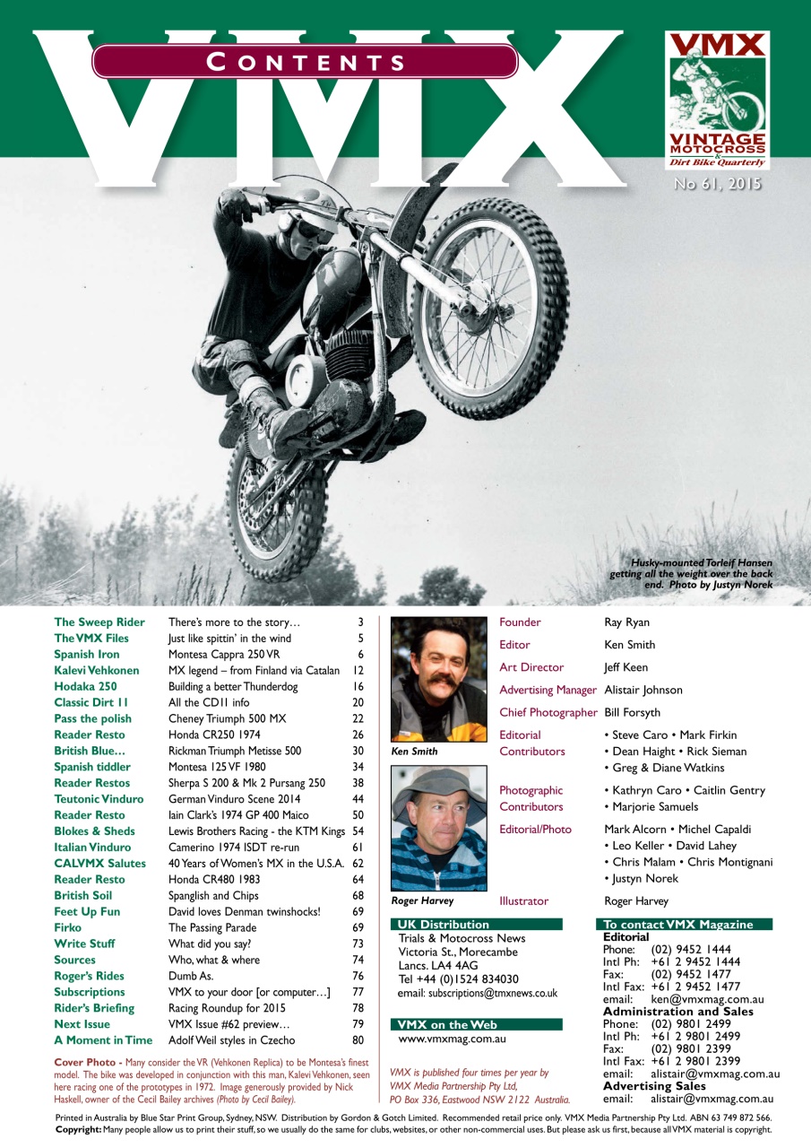 VMX Magazine Preview Pages