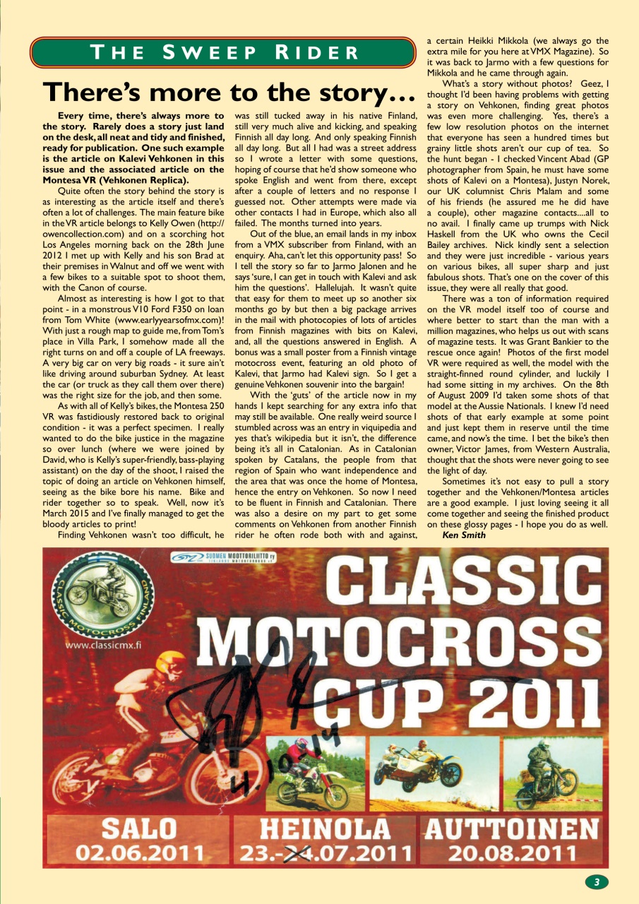 VMX Magazine Preview Pages