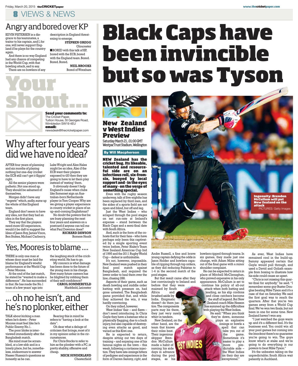 The Cricket Paper Preview Pages