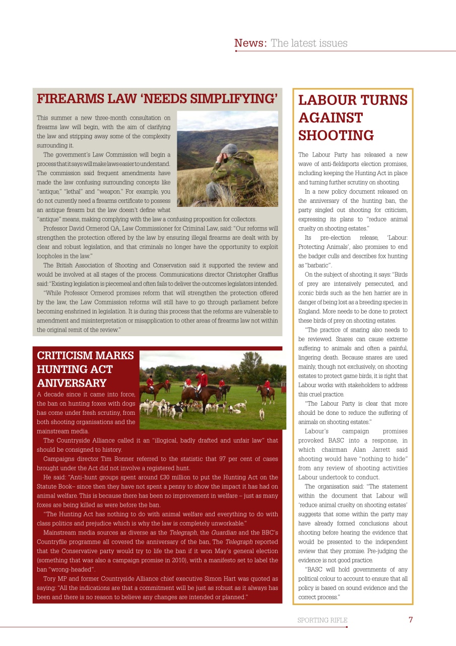 Sporting Rifle Preview Pages