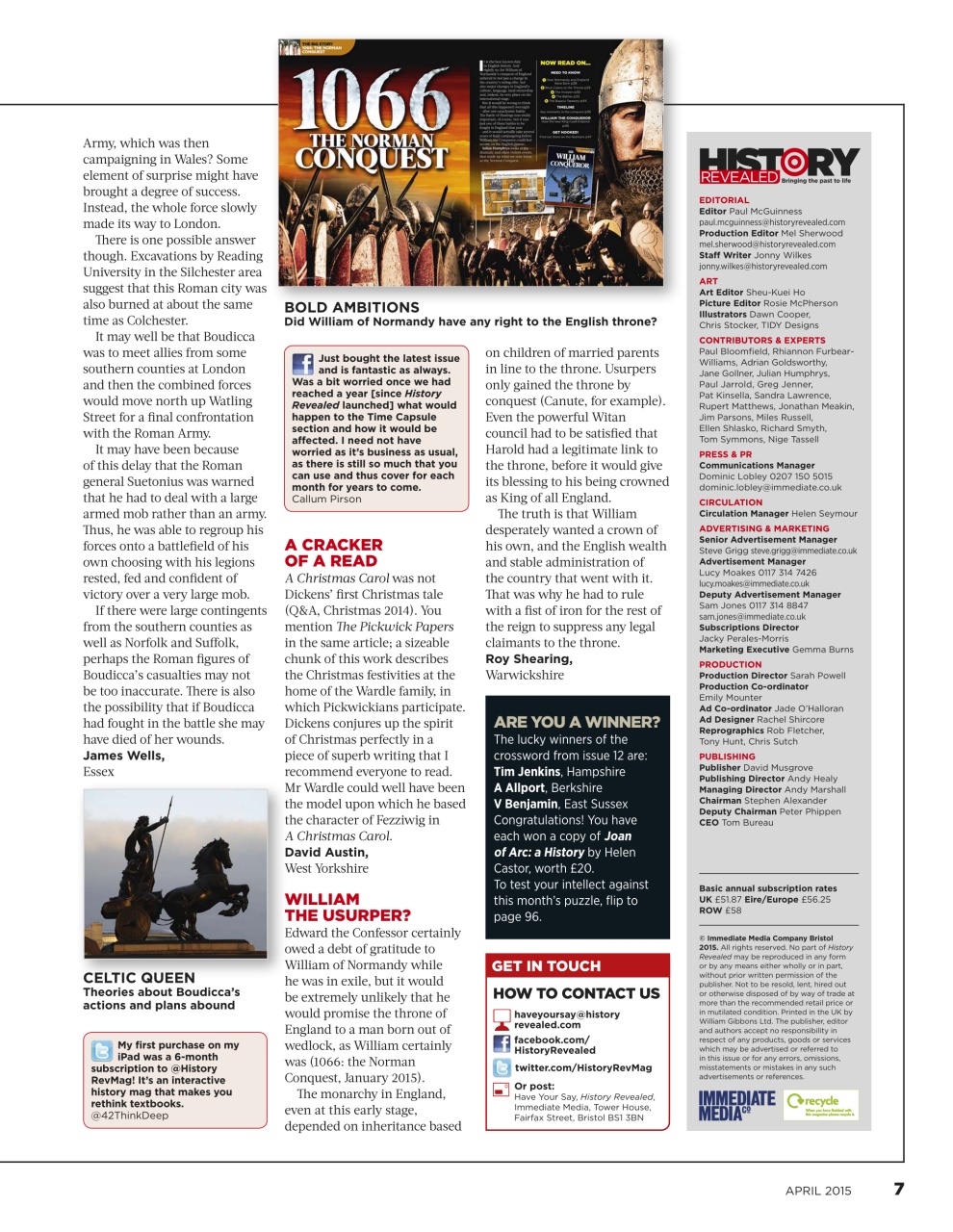 BBC History Revealed Magazine Preview Pages