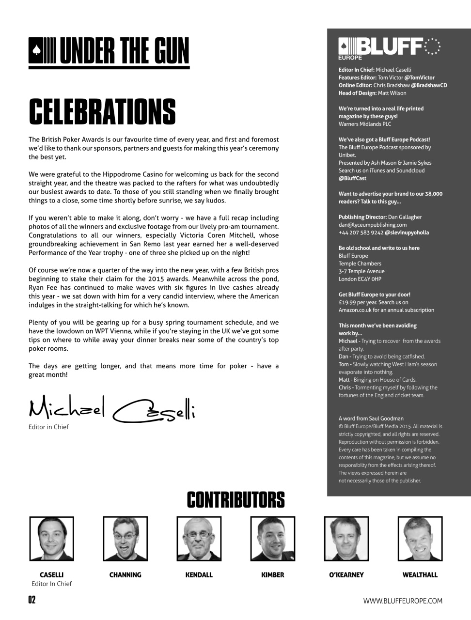 Bluff Europe Preview Pages