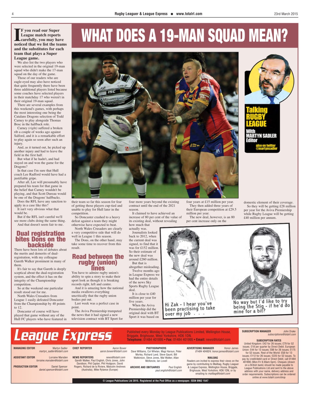 League Express Preview Pages