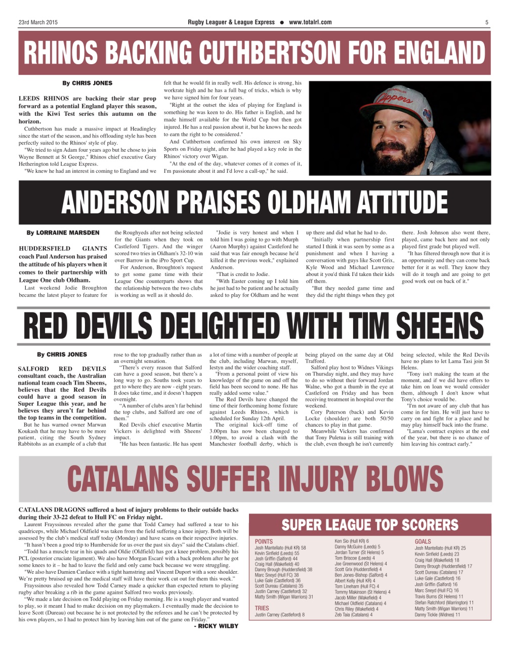 League Express Preview Pages