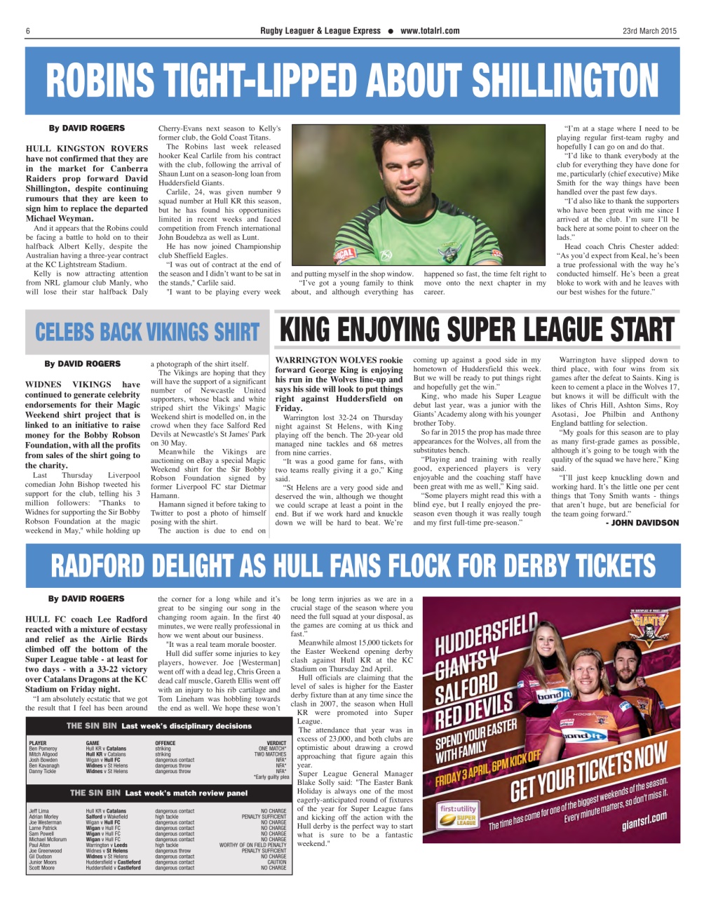 League Express Preview Pages