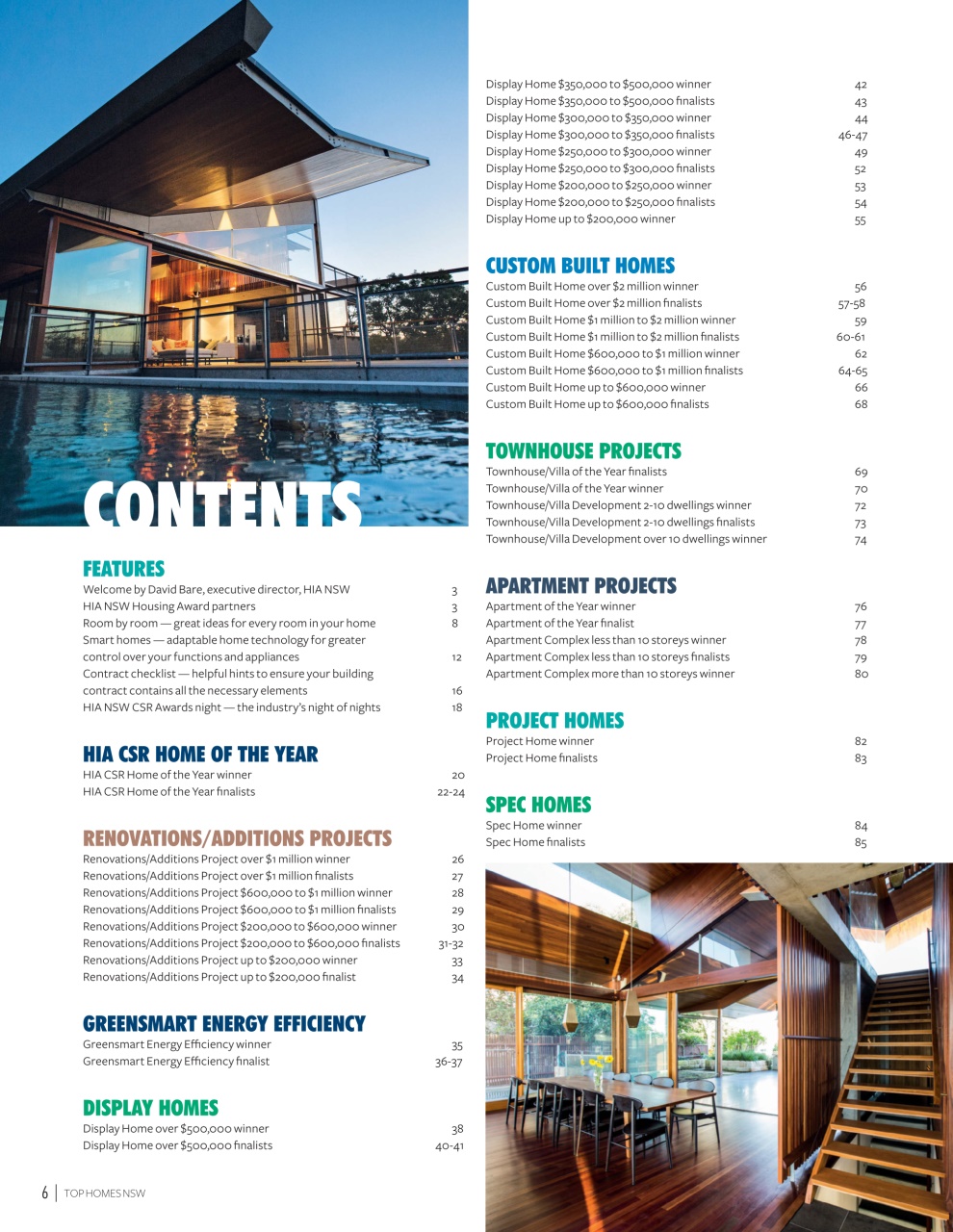 HIA Top Homes Preview Pages