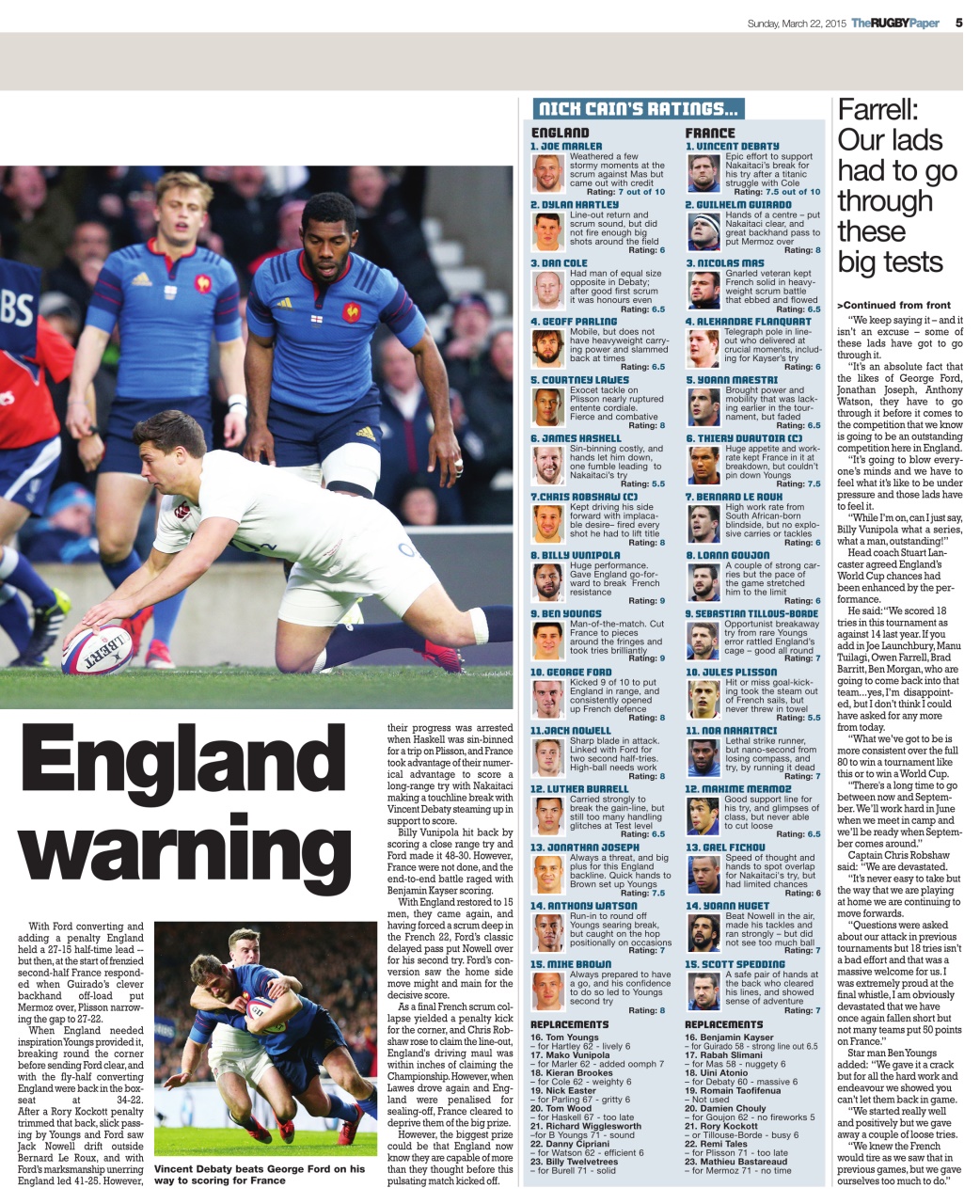 The Rugby Paper Preview Pages