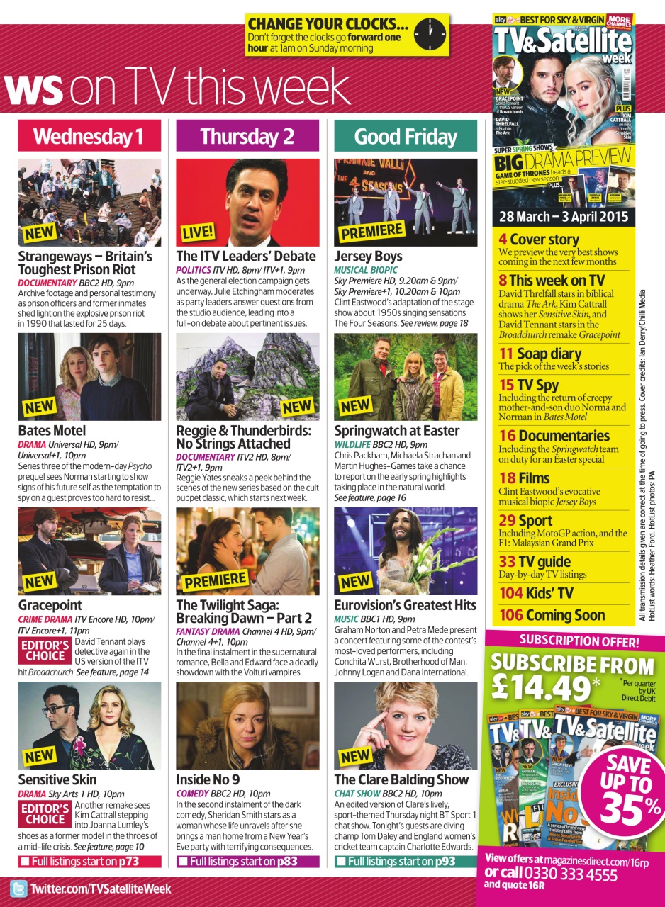 TV & Satellite Week Preview Pages