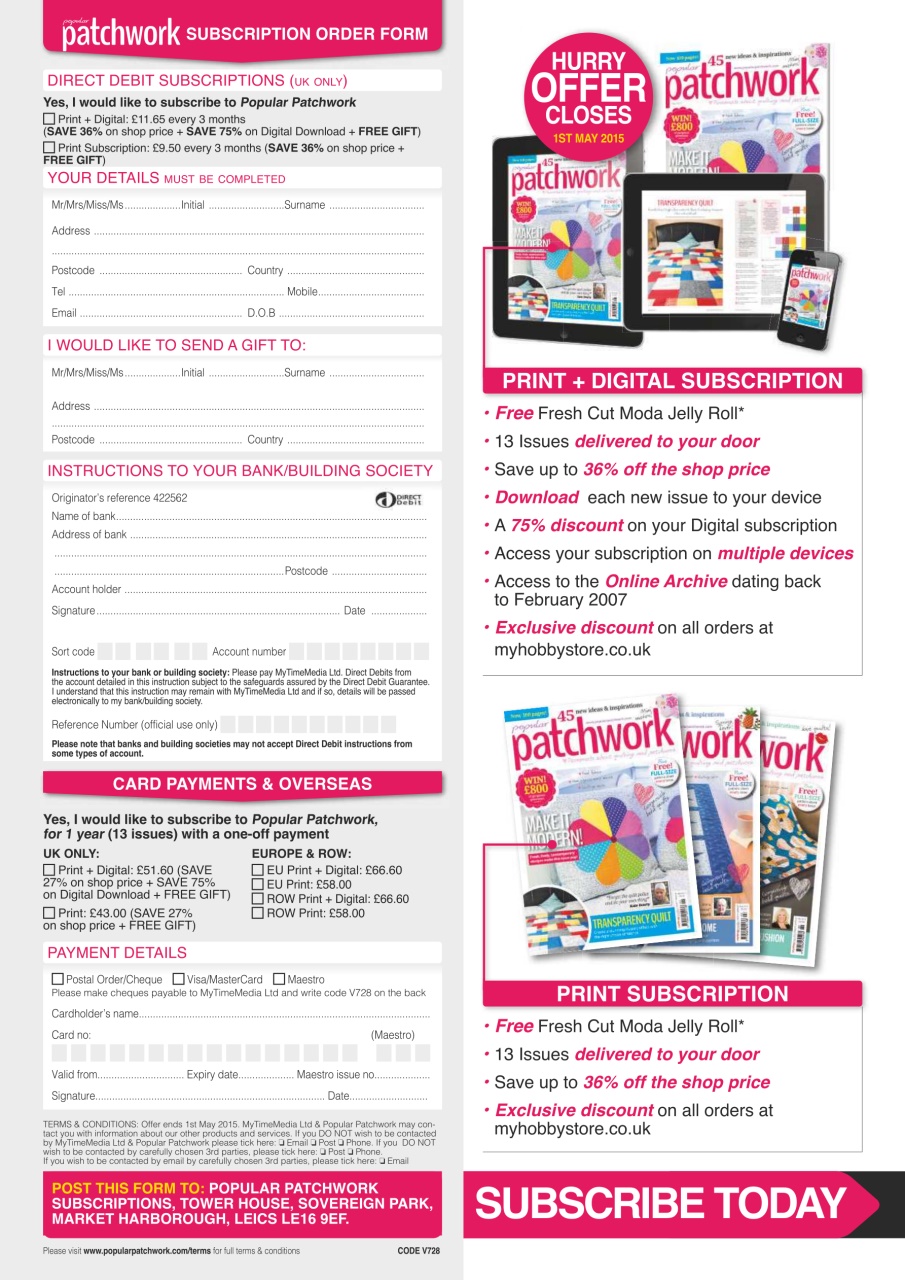 Popular Patchwork Magazine Preview Pages