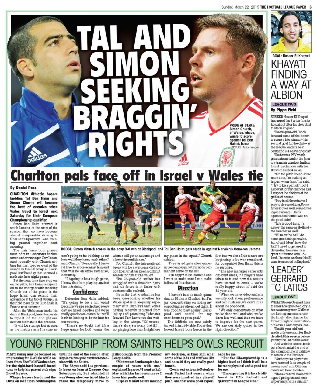 The Football League Paper Preview Pages