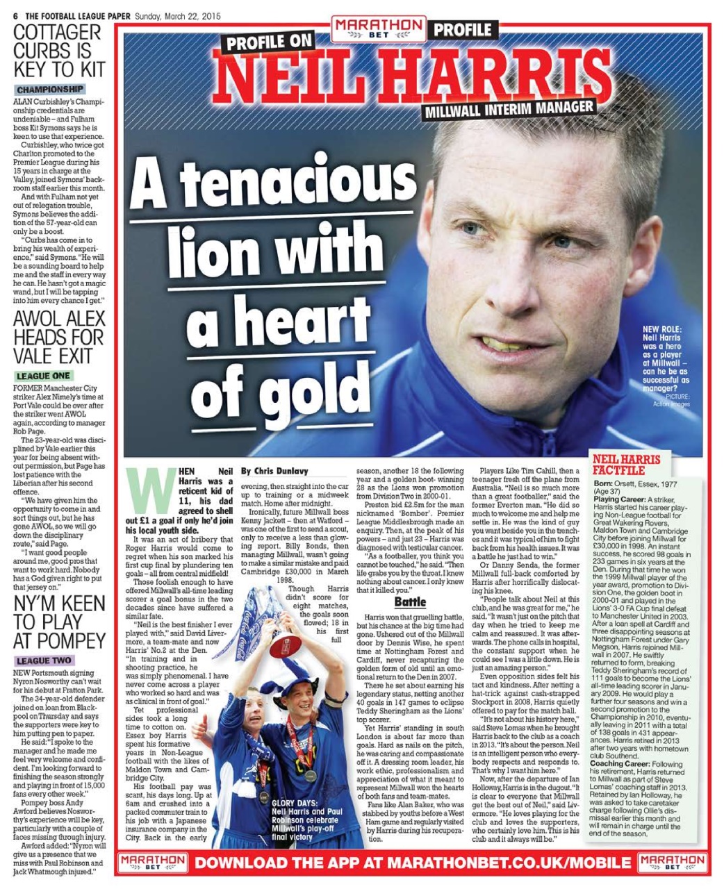 The Football League Paper Preview Pages