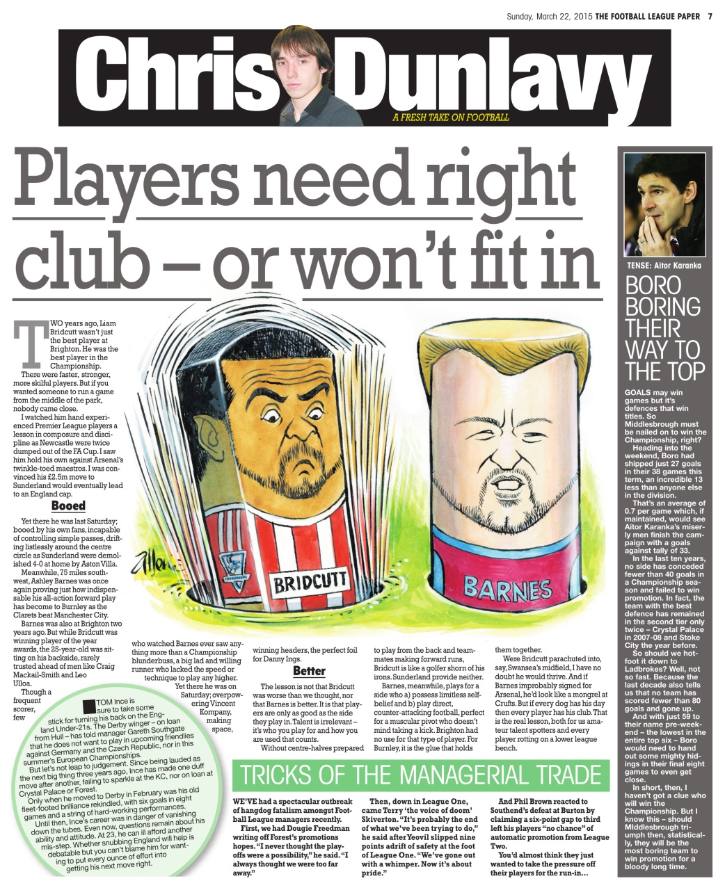The Football League Paper Preview Pages