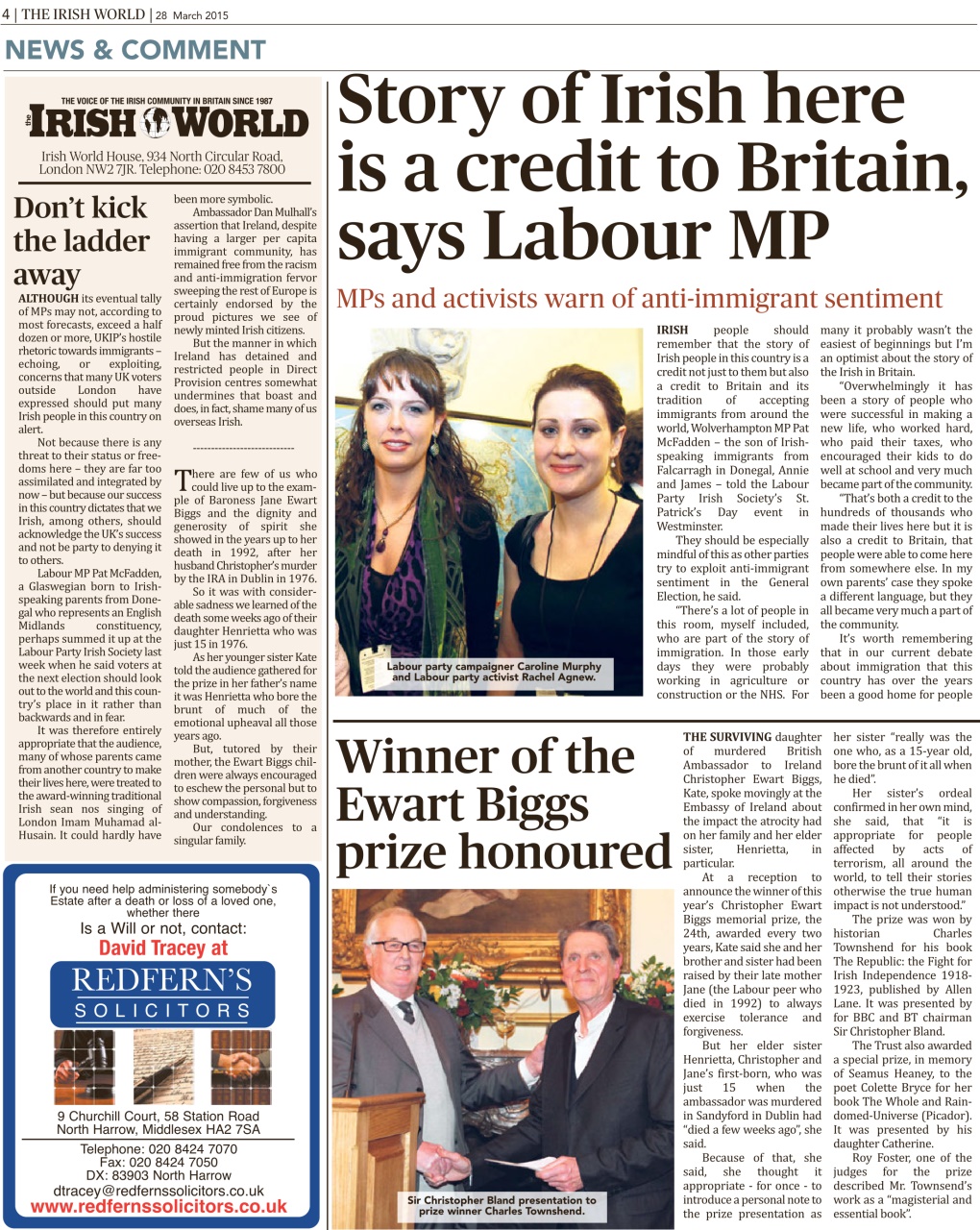 Irish World Preview Pages