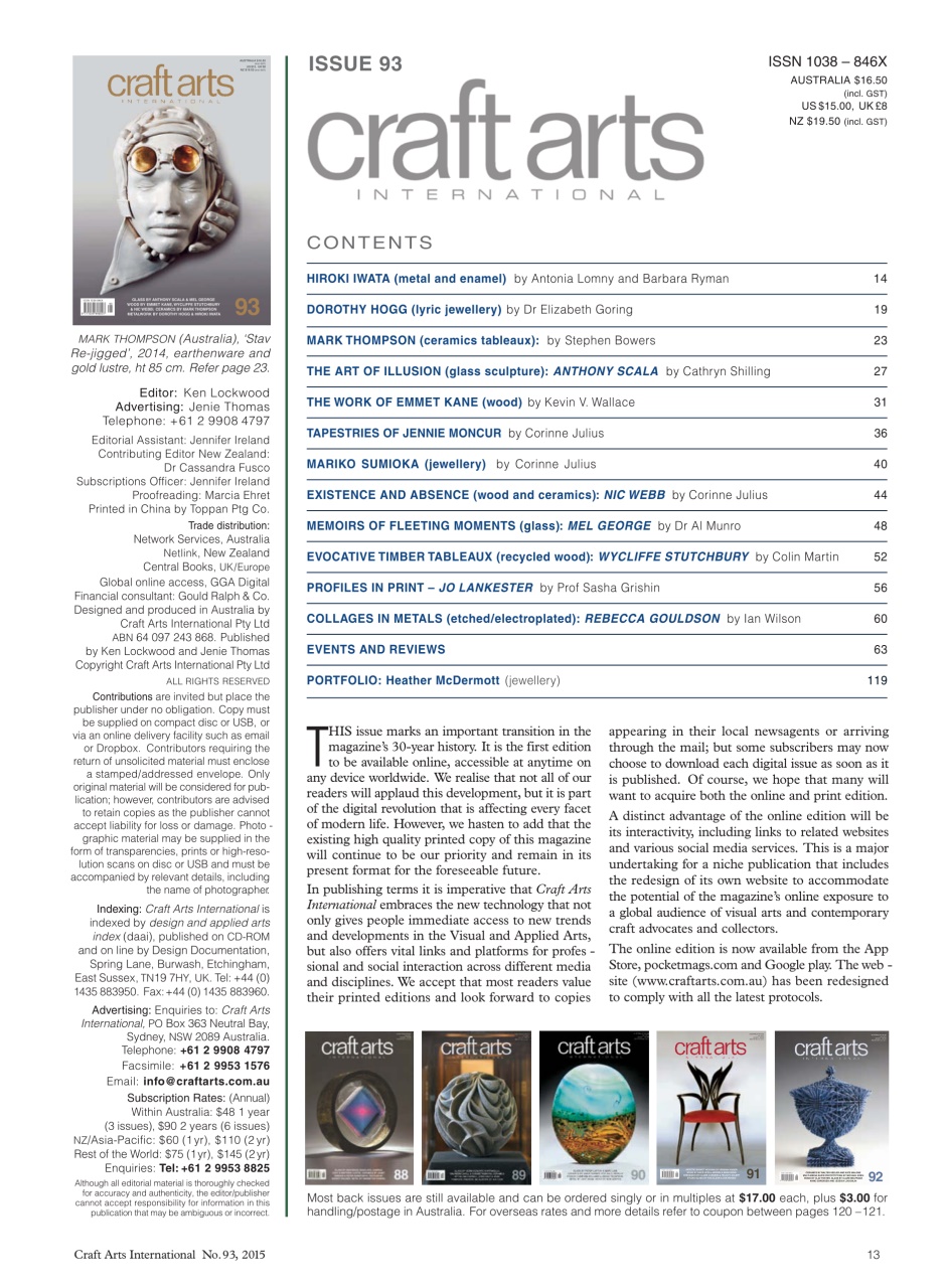 Craft Arts International Preview Pages