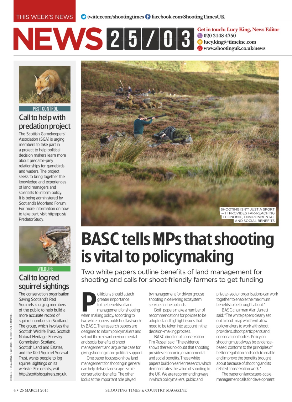 Shooting Times & Country Preview Pages