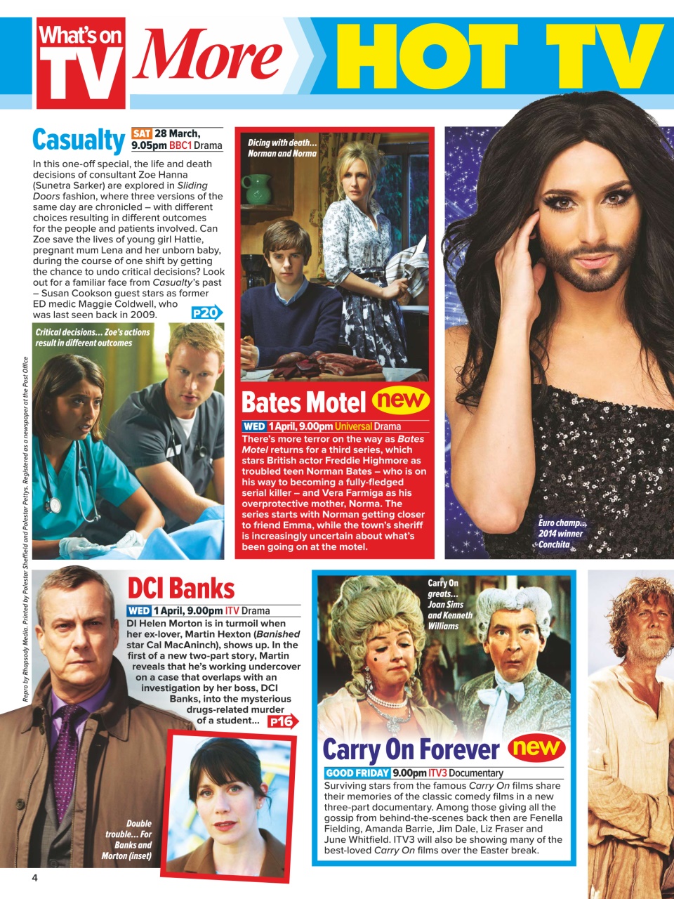 What's on TV Preview Pages