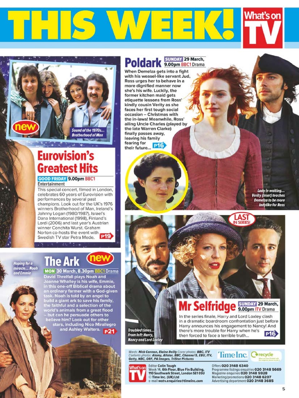 What's on TV Preview Pages
