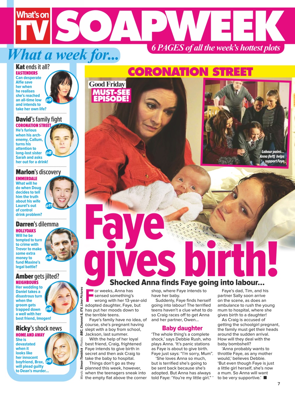 What's on TV Preview Pages