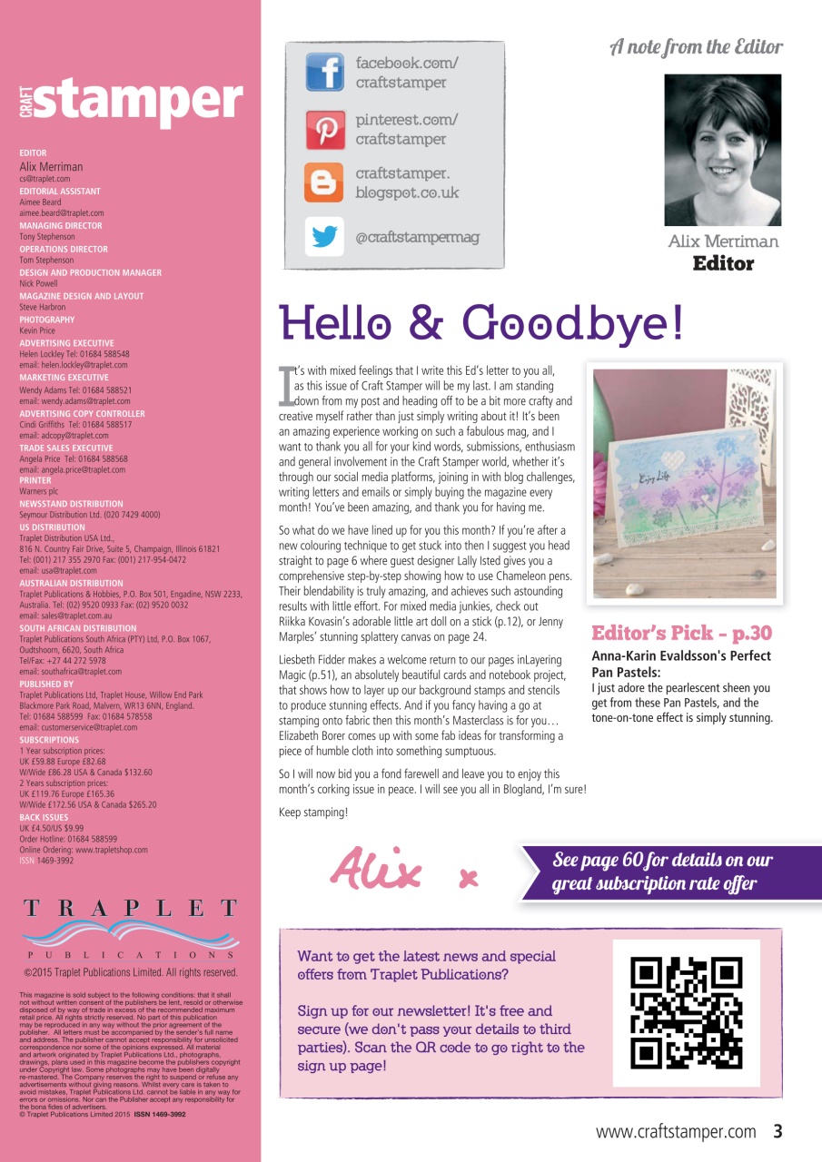 Craft Stamper Preview Pages