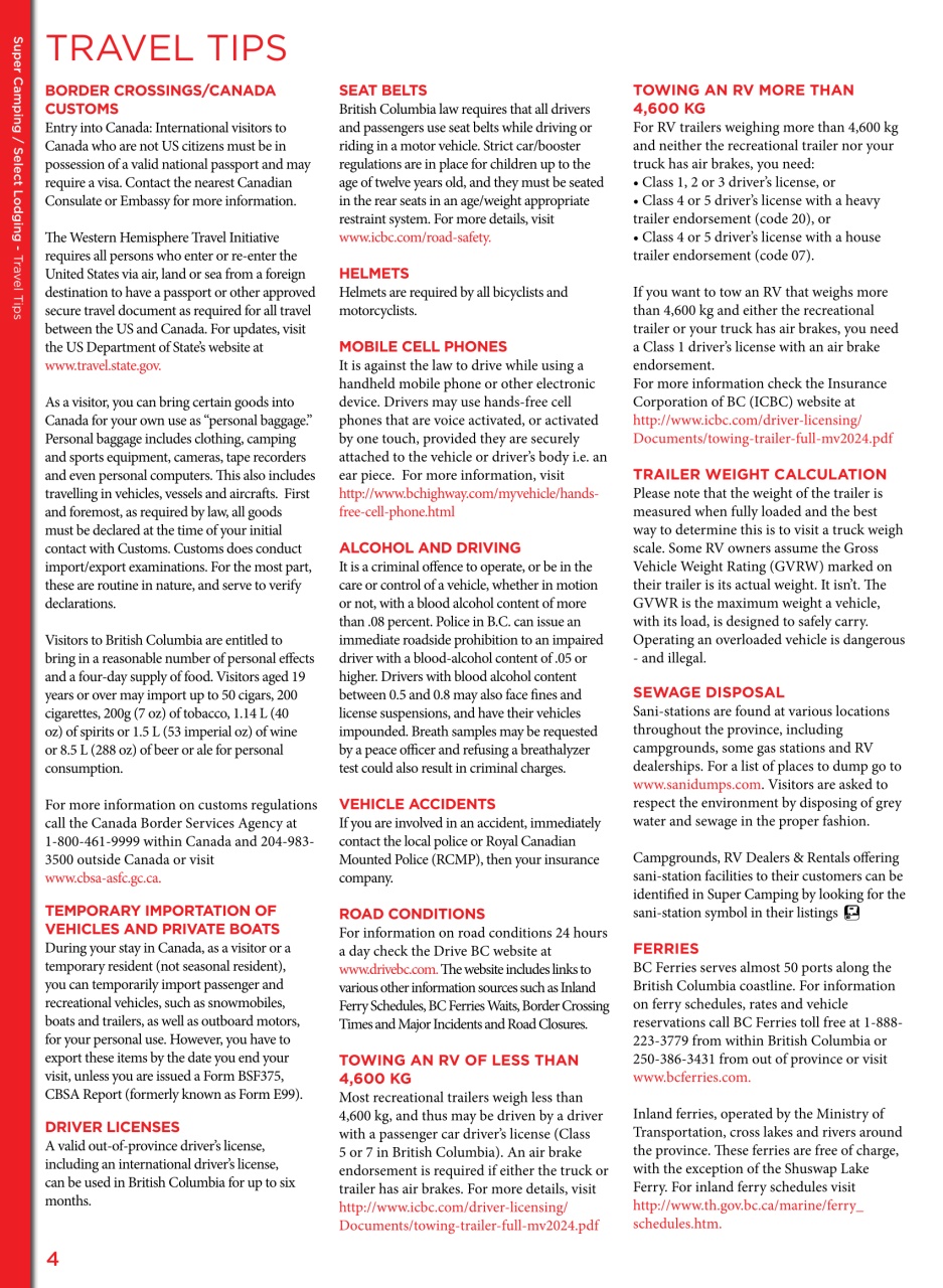 Snowbirds & RV Travelers Preview Pages