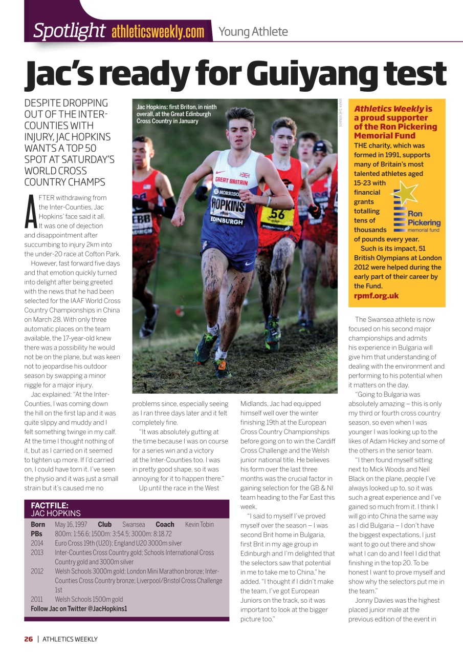 AW – Athletics Weekly Magazine Preview Pages