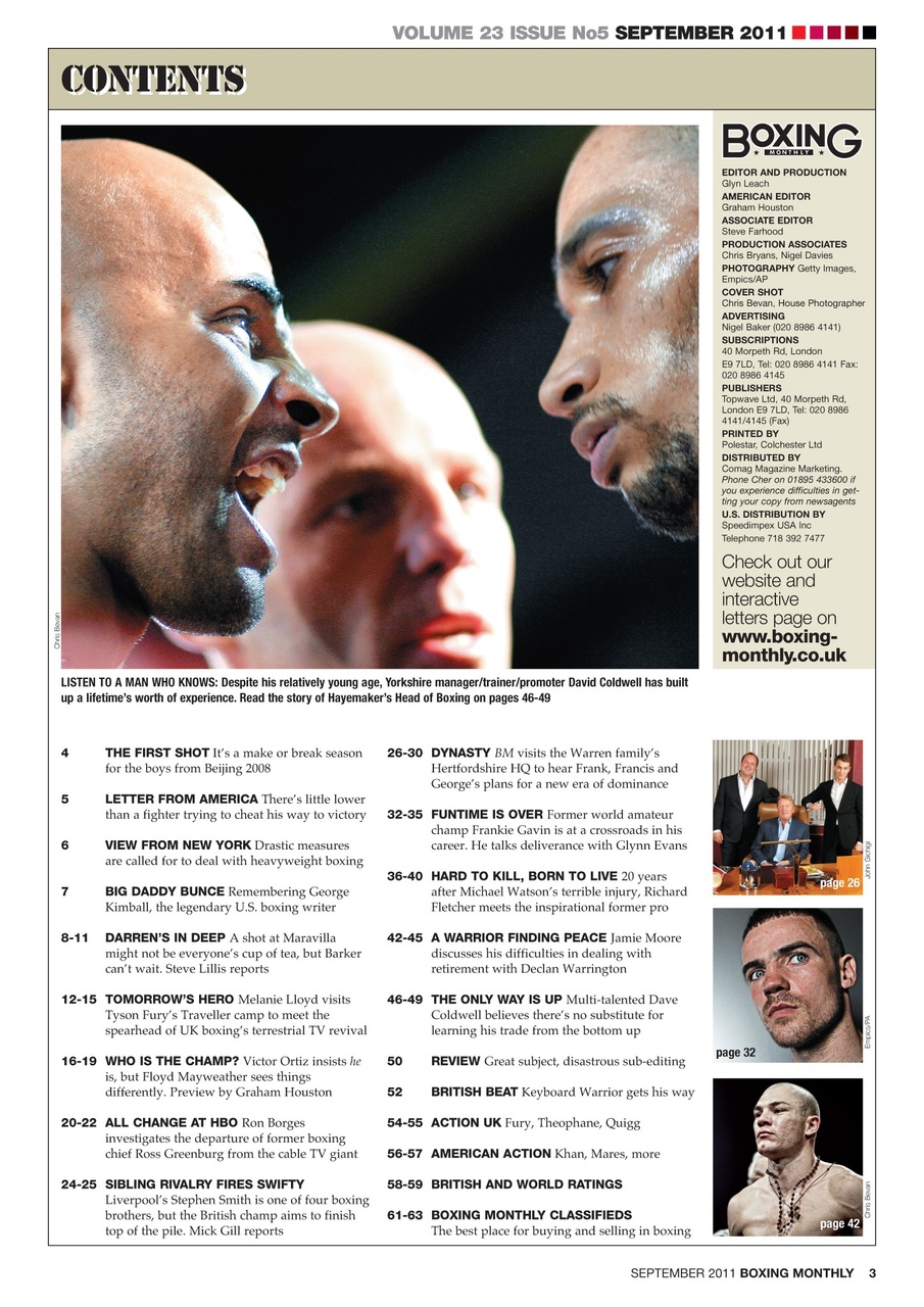 Boxing Monthly Preview Pages