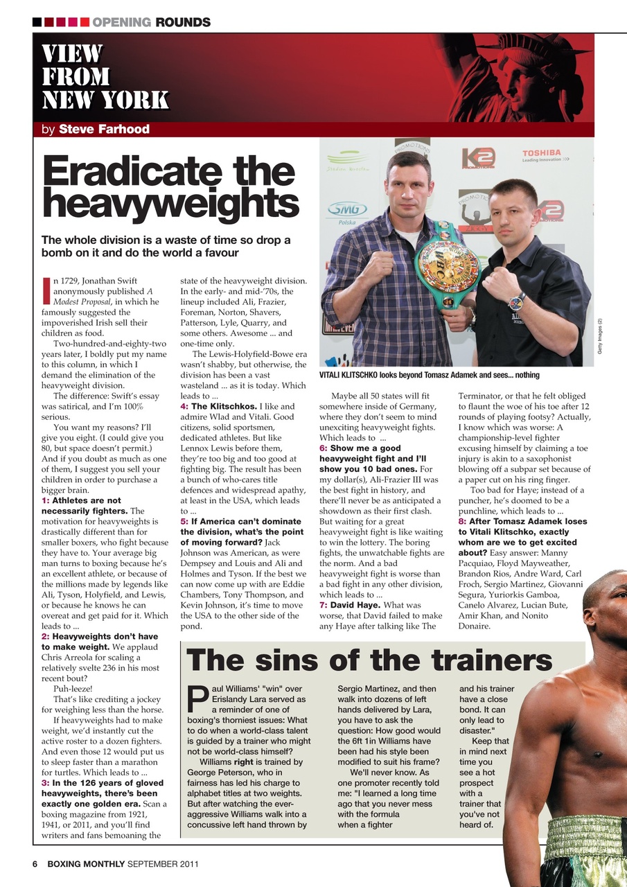 Boxing Monthly Preview Pages