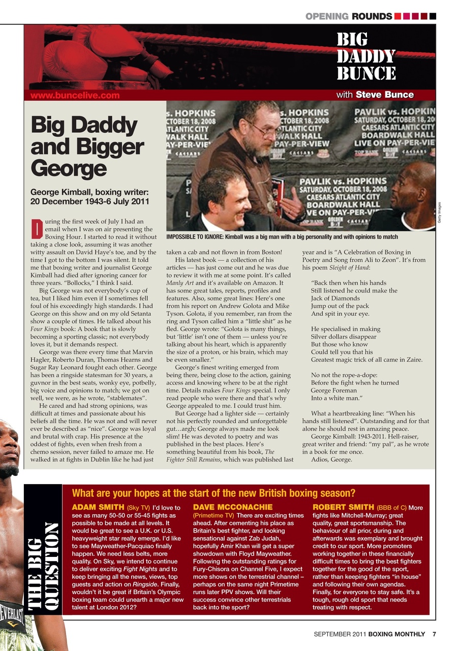 Boxing Monthly Preview Pages