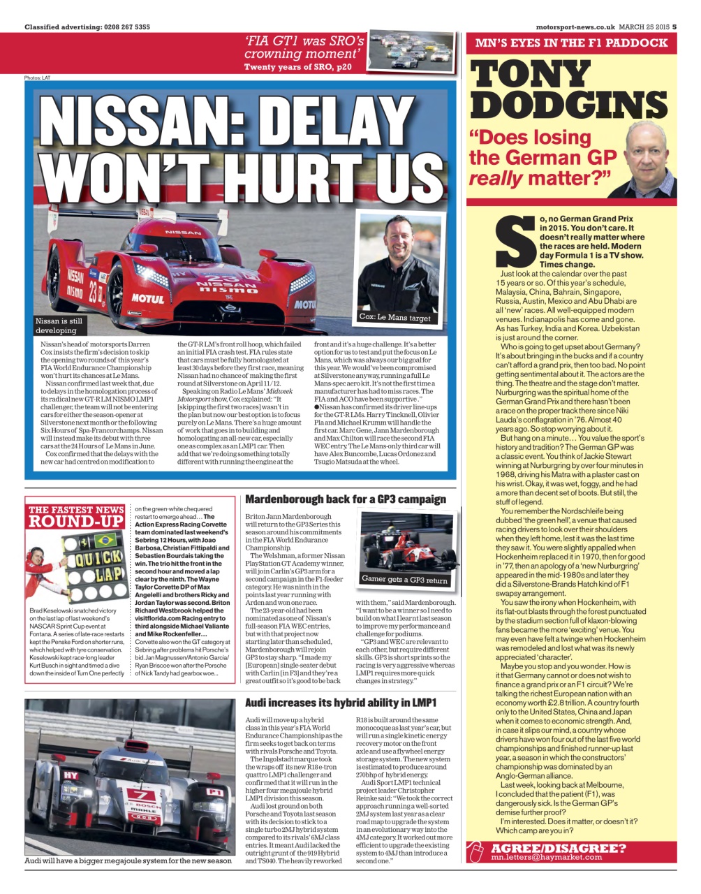 Motorsport News Preview Pages