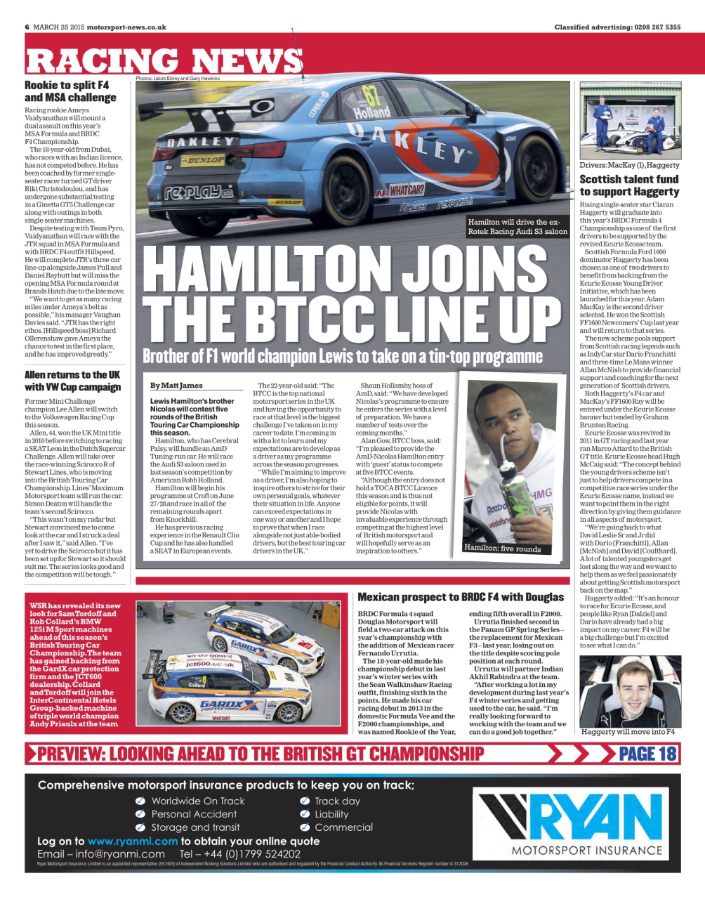 Motorsport News Preview Pages