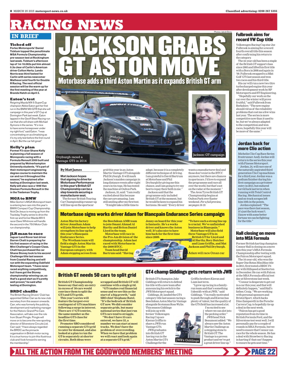 Motorsport News Preview Pages