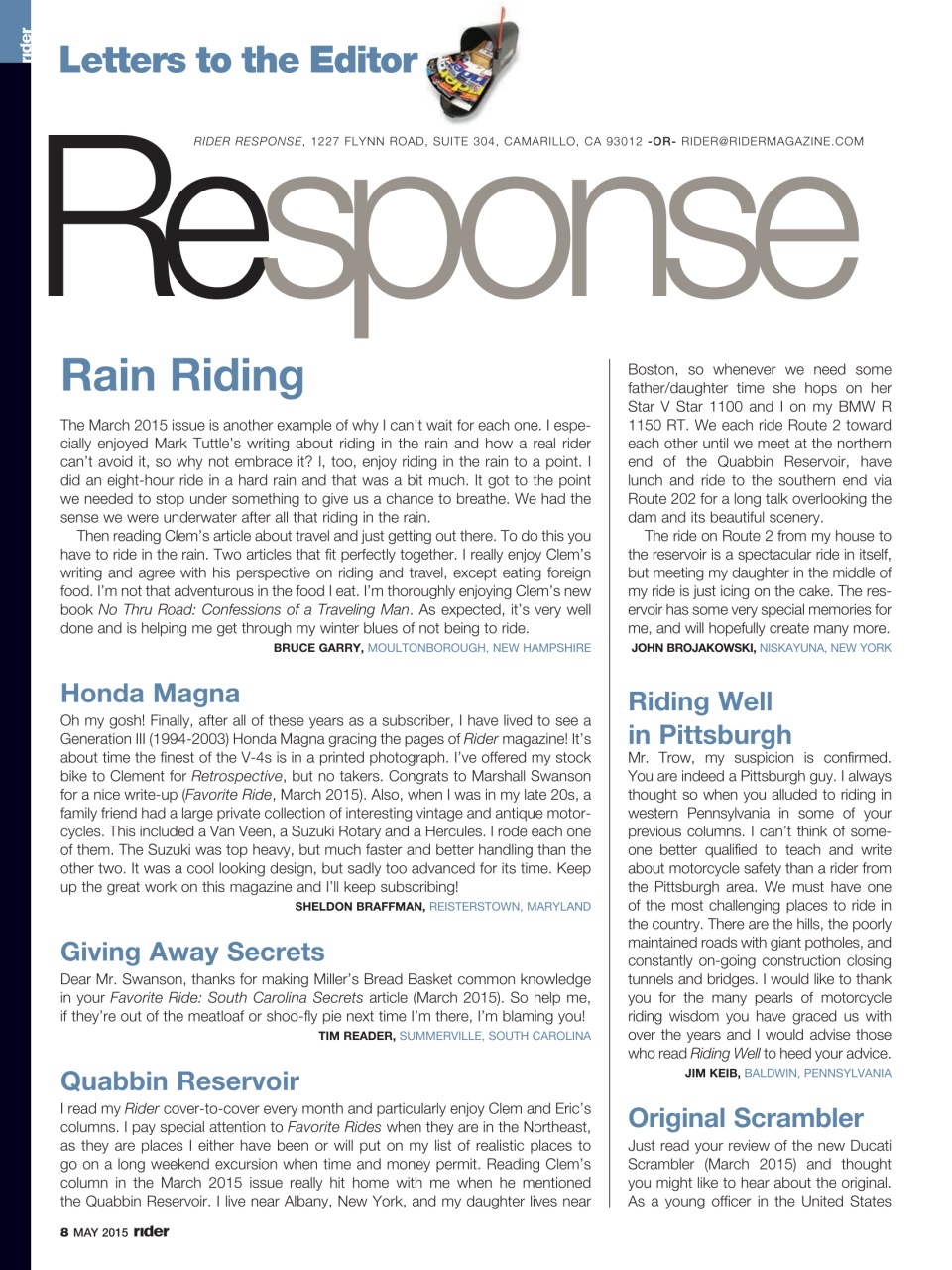 Rider Magazine Preview Pages