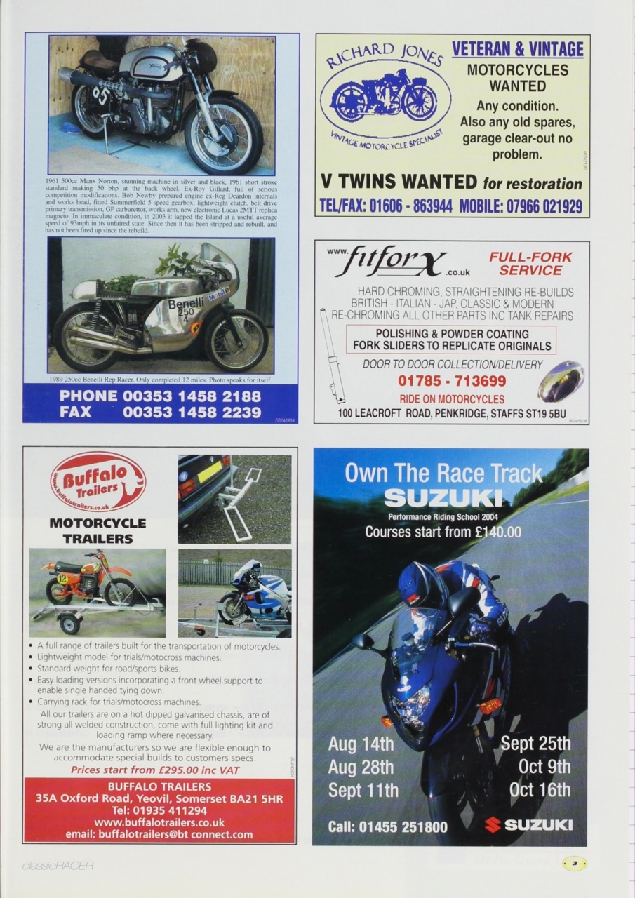 Classic Racer Preview Pages