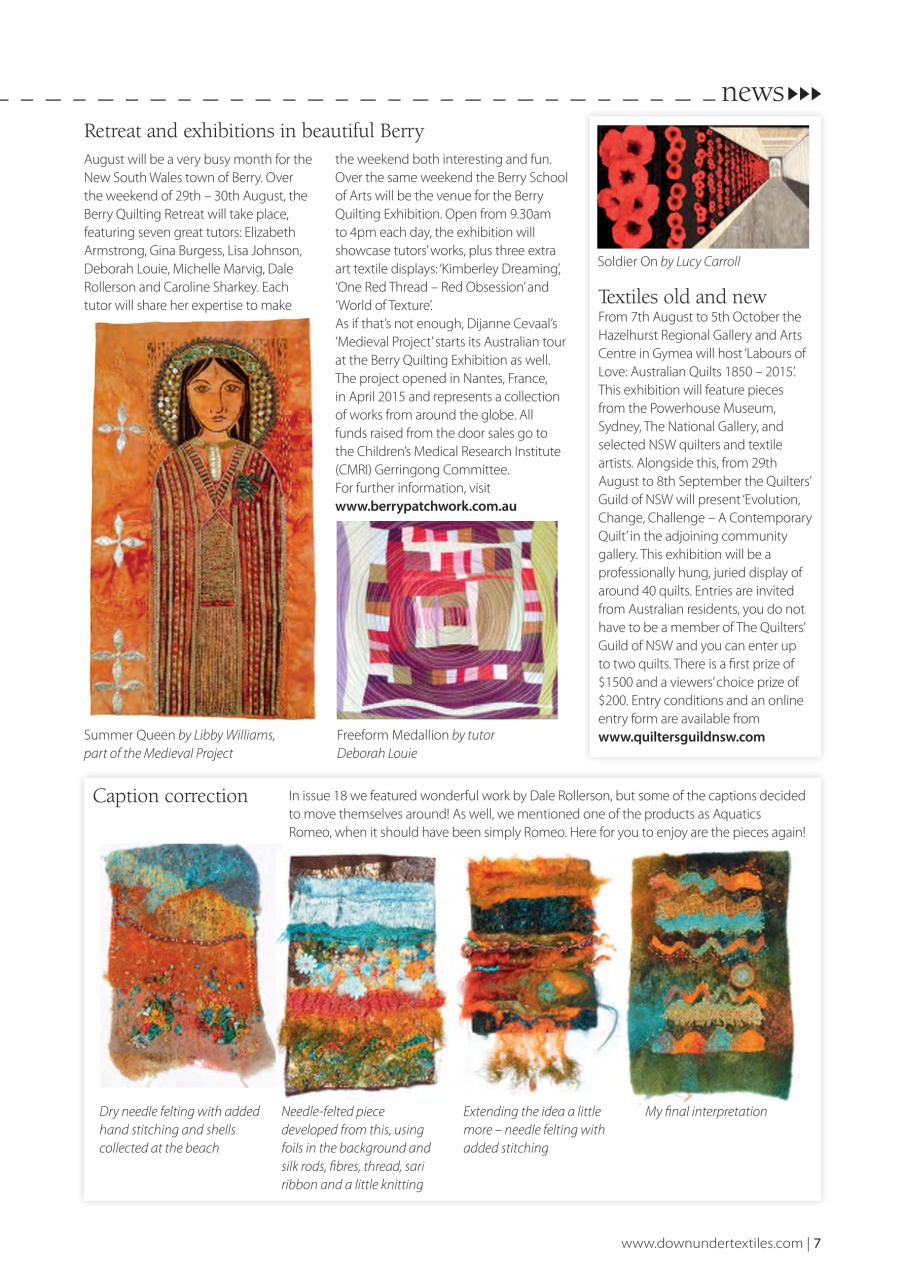 Down Under Textiles Preview Pages