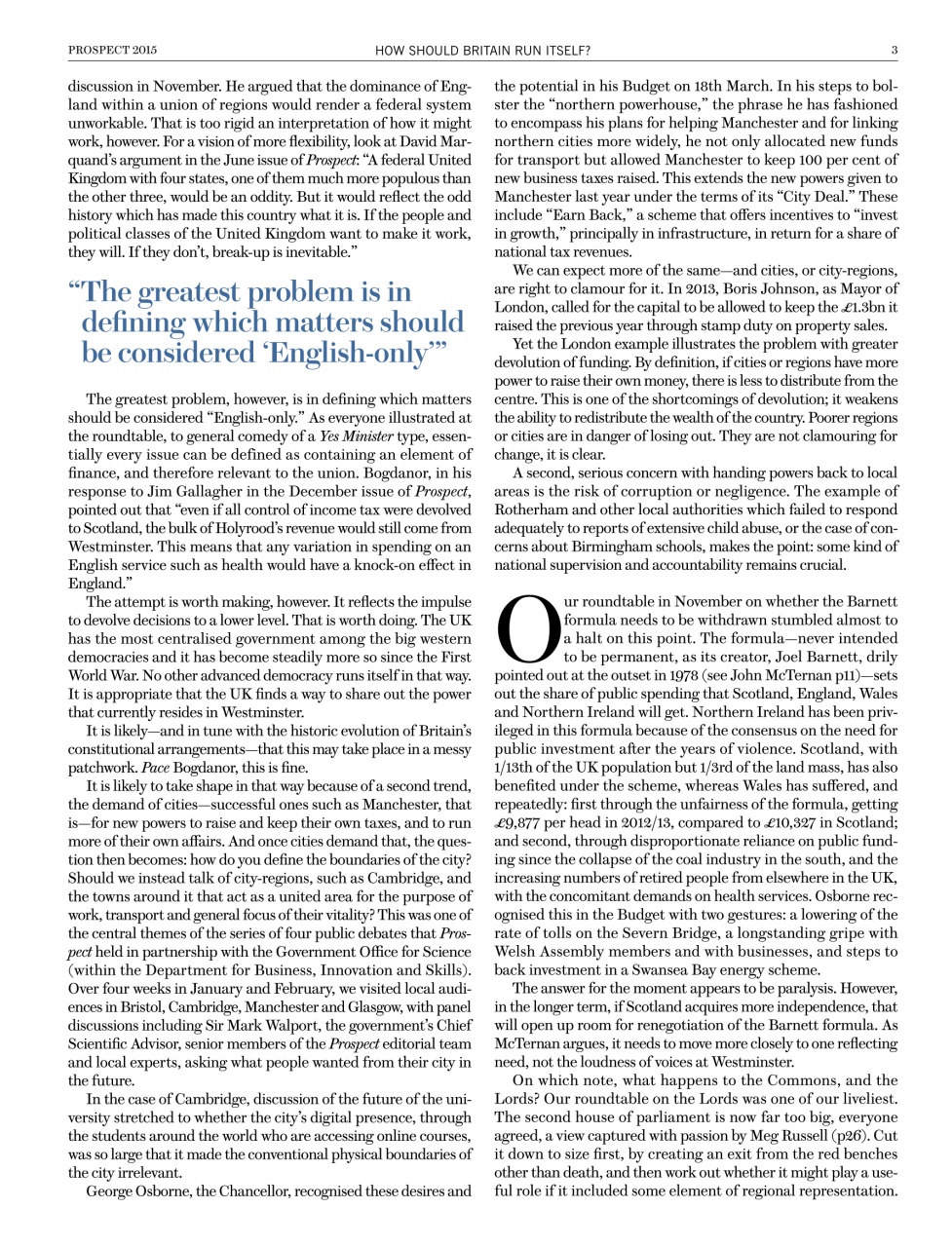 Prospect Magazine Preview Pages