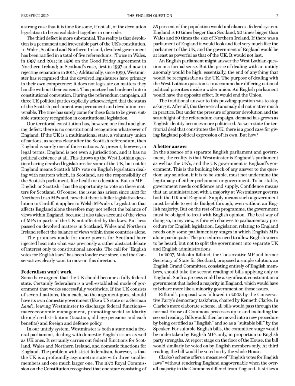 Prospect Magazine Preview Pages