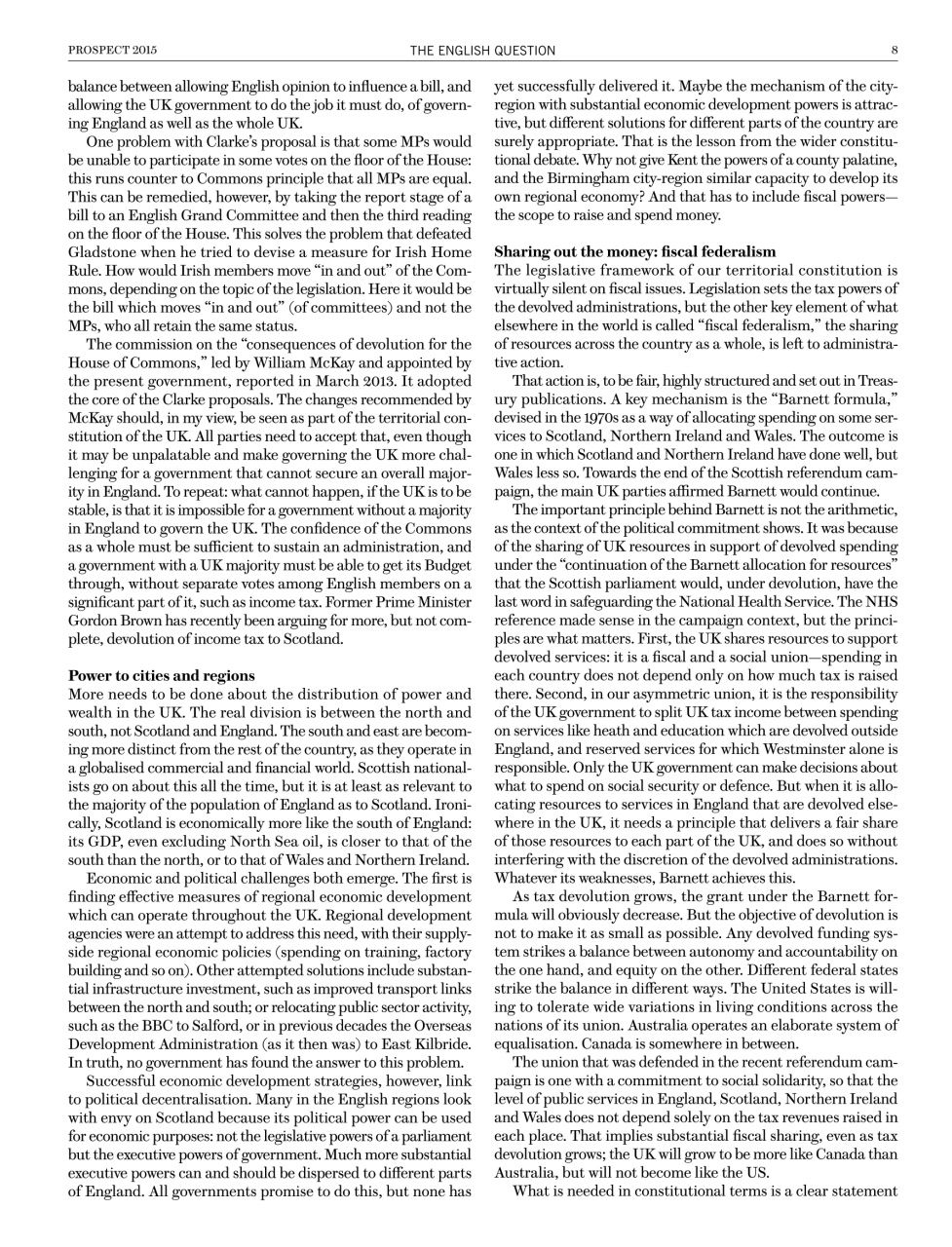 Prospect Magazine Preview Pages