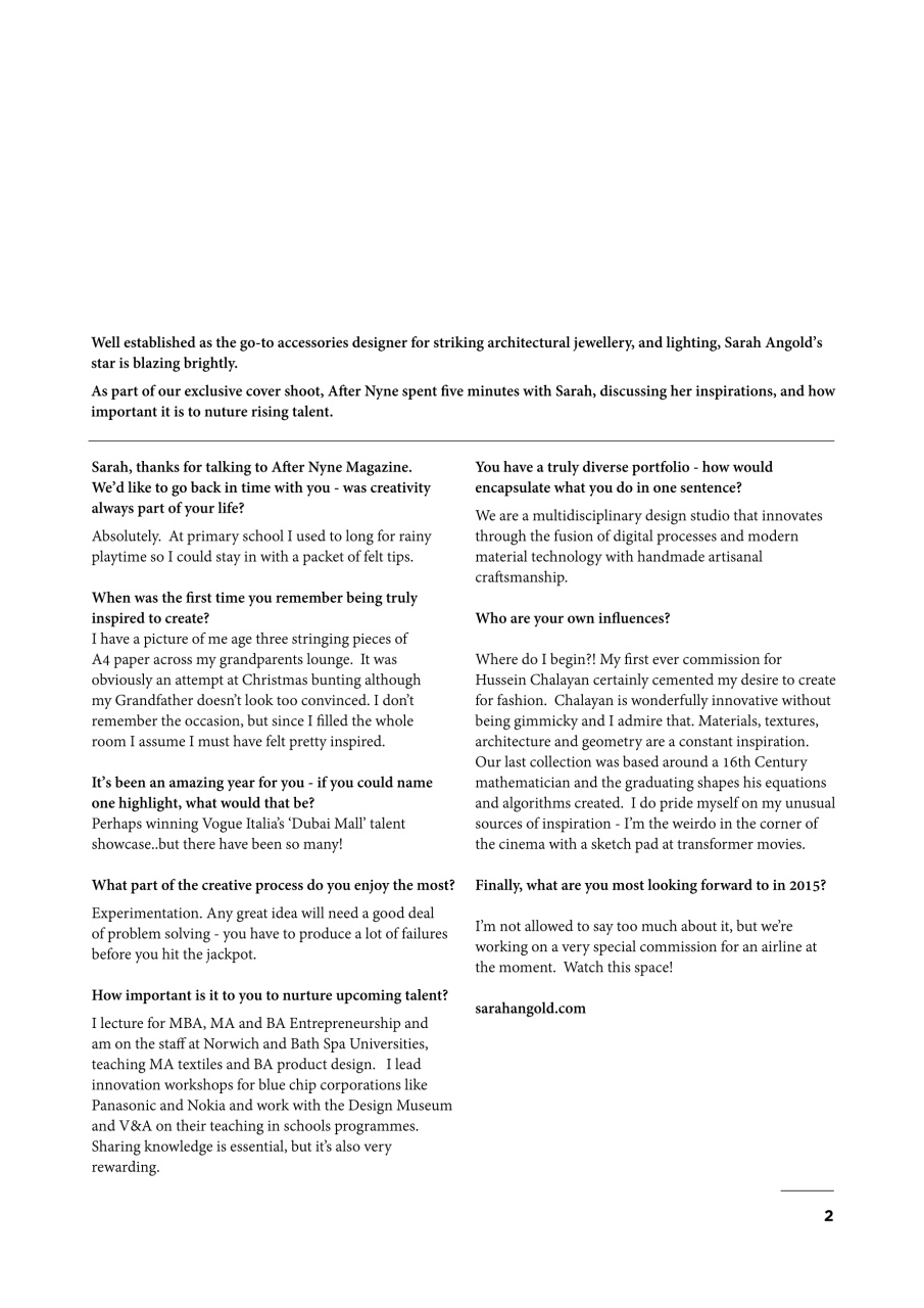 After Nyne Magazine Preview Pages