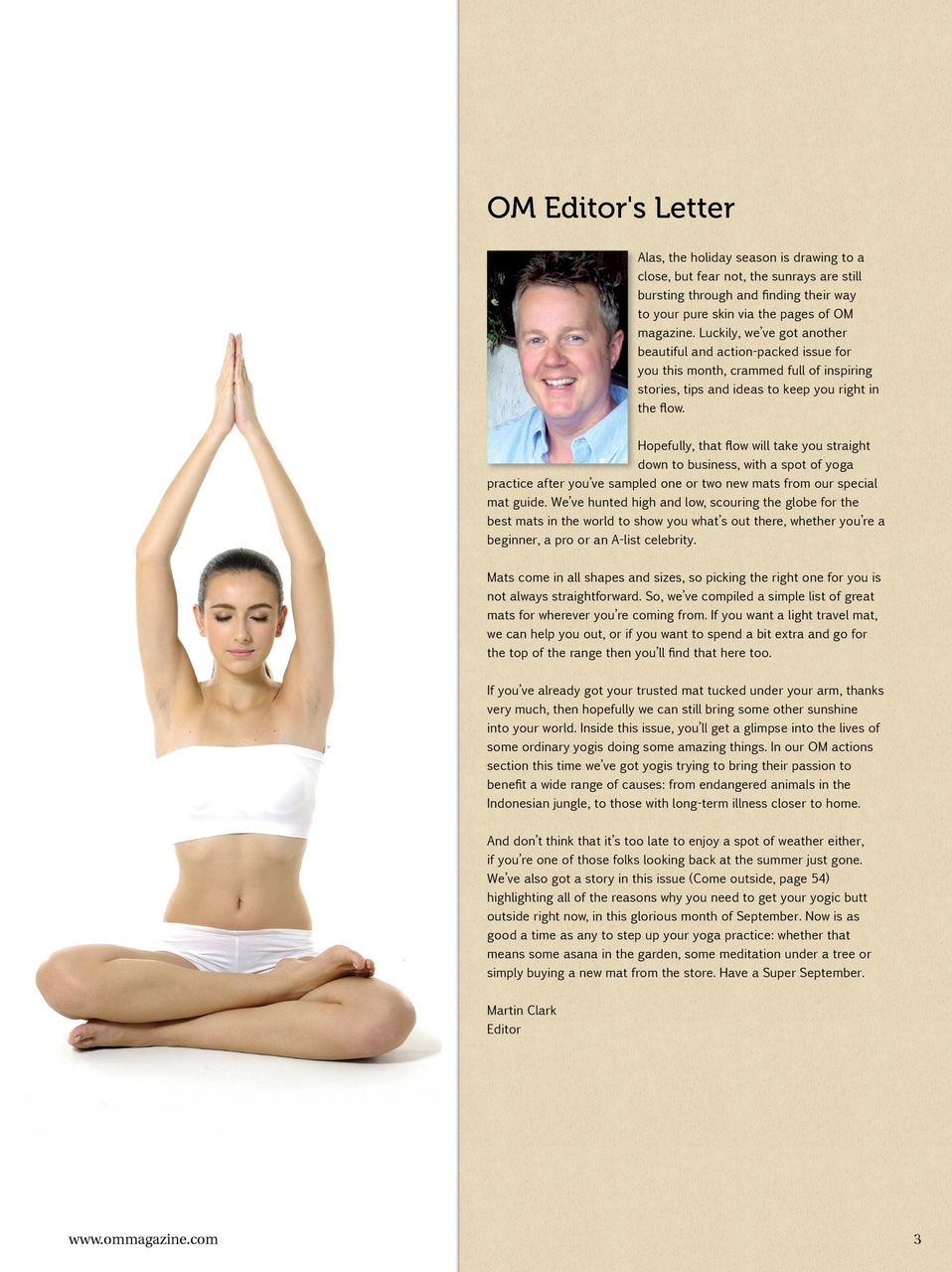OM Yoga Magazine Preview Pages