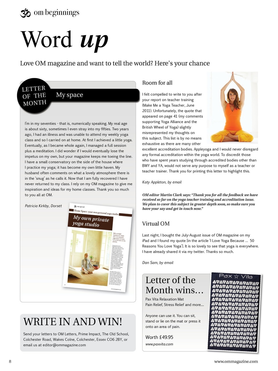 OM Yoga Magazine Preview Pages