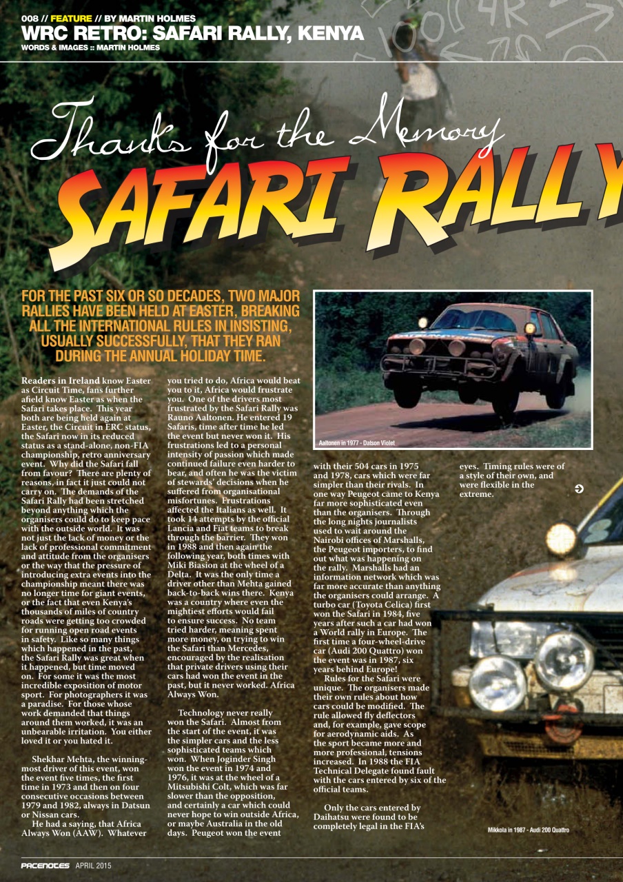 Pacenotes Rally magazine Preview Pages