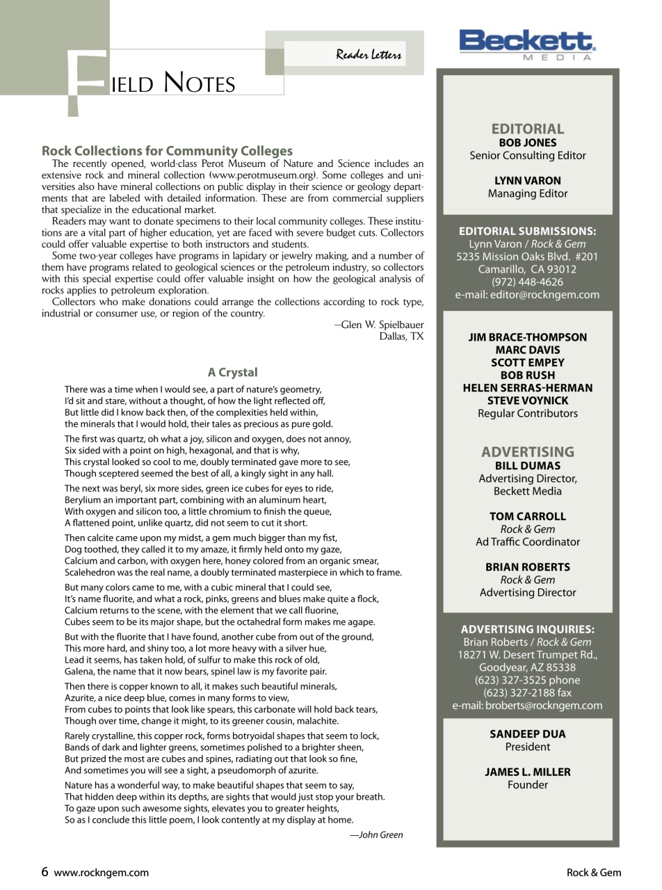 Rock&Gem Magazine Preview Pages