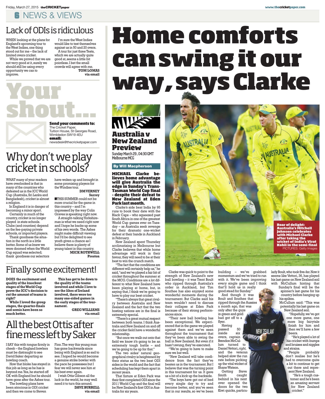 The Cricket Paper Preview Pages