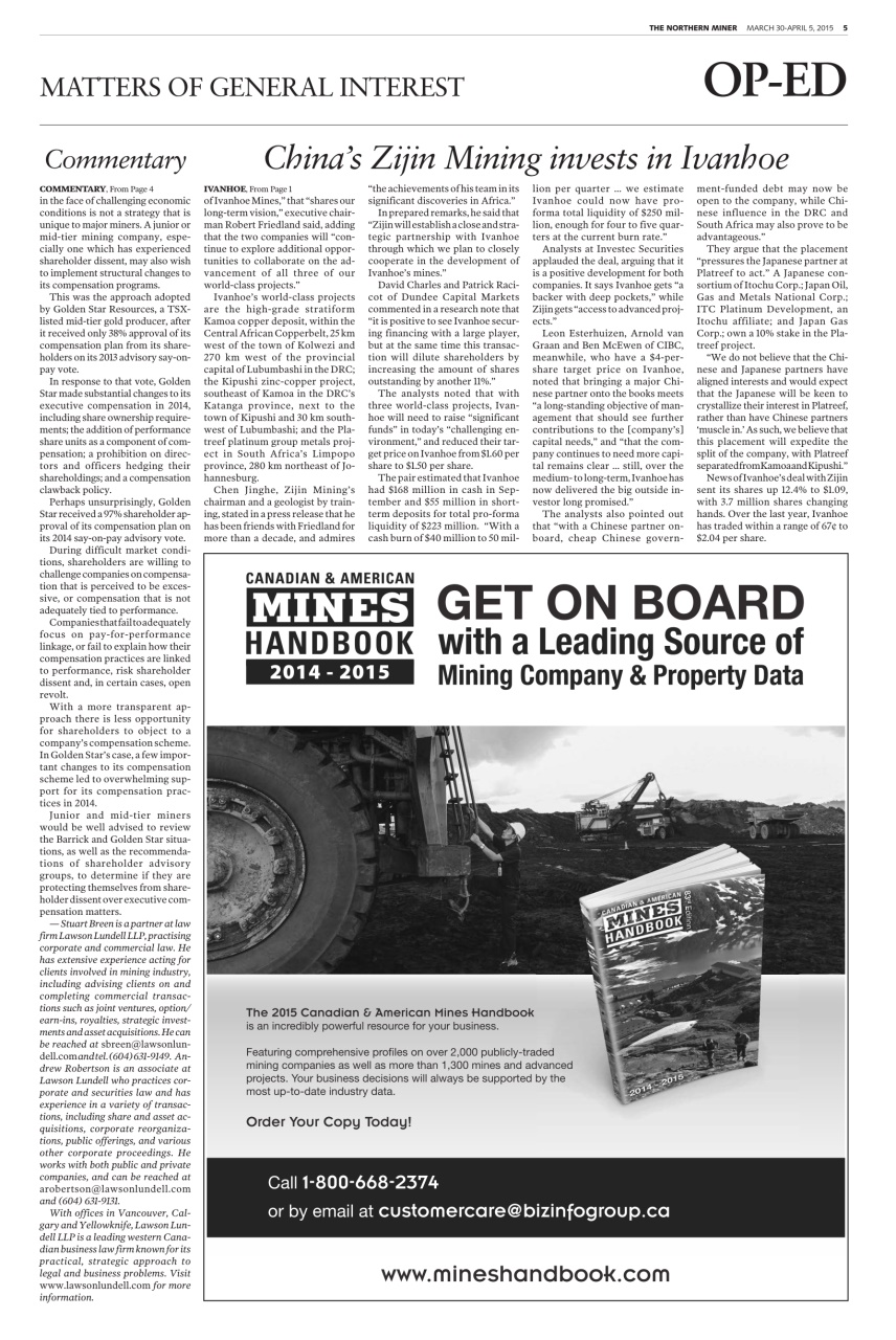 The Northern Miner Preview Pages