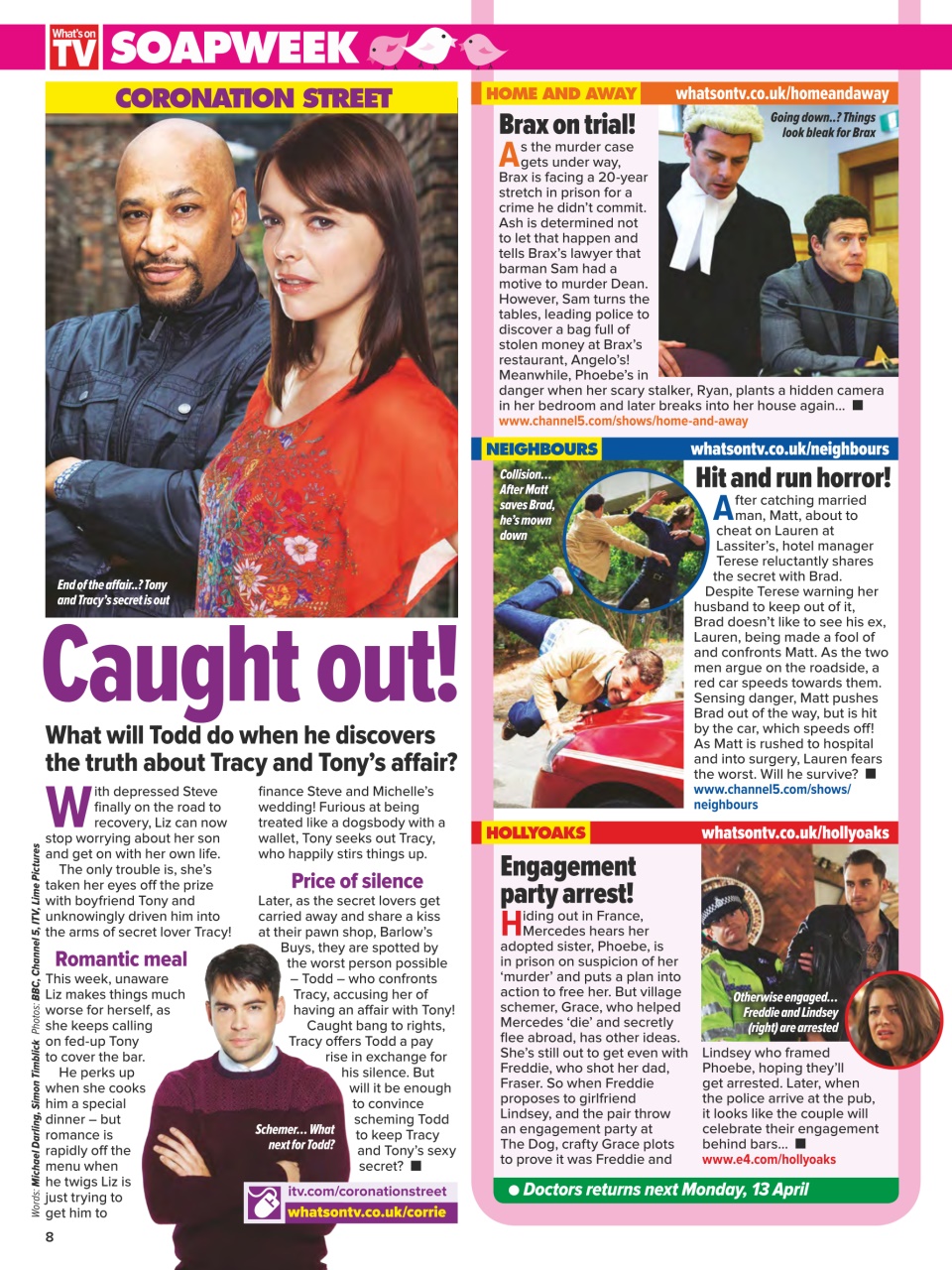What's on TV Preview Pages