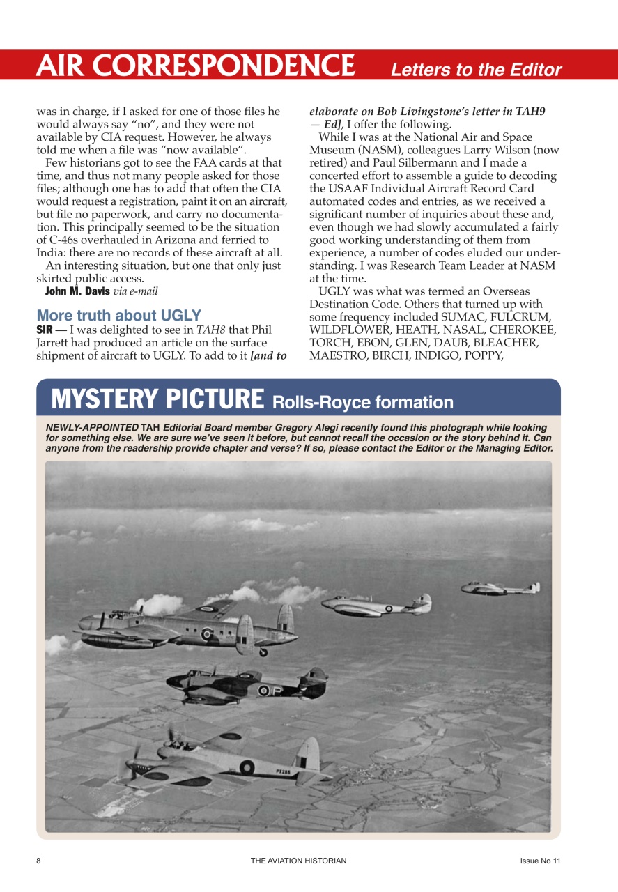 The Aviation Historian Magazine Preview Pages