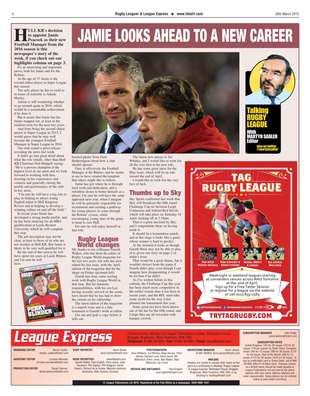 League Express Preview Pages