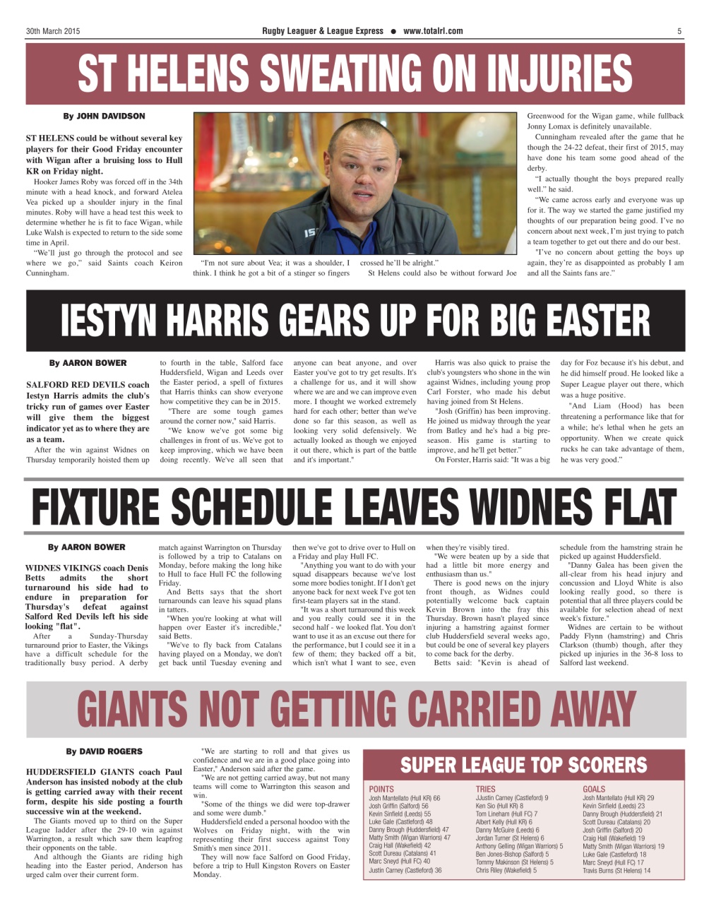 League Express Preview Pages