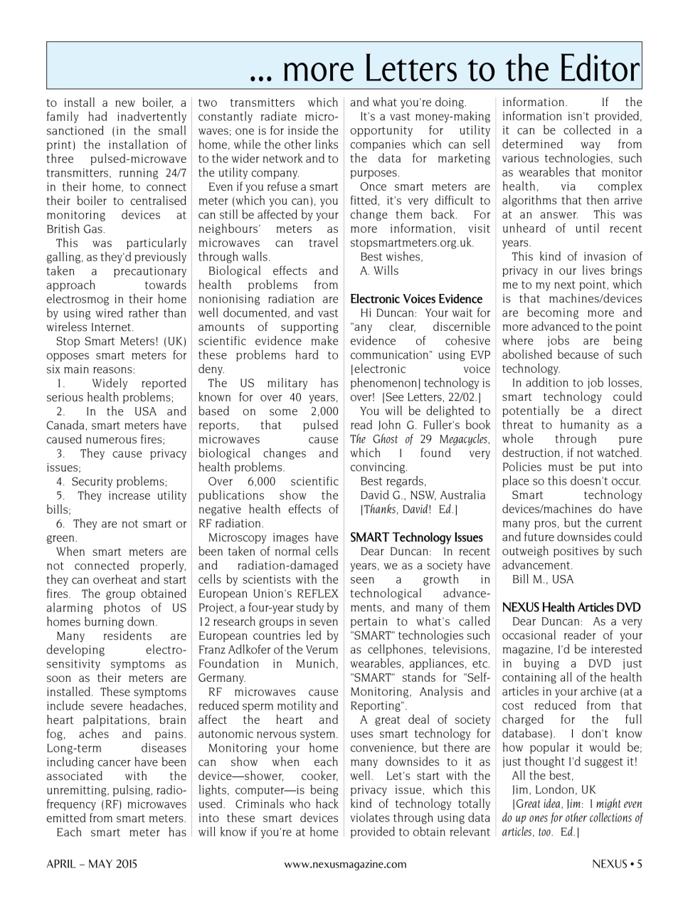 Nexus Magazine Preview Pages