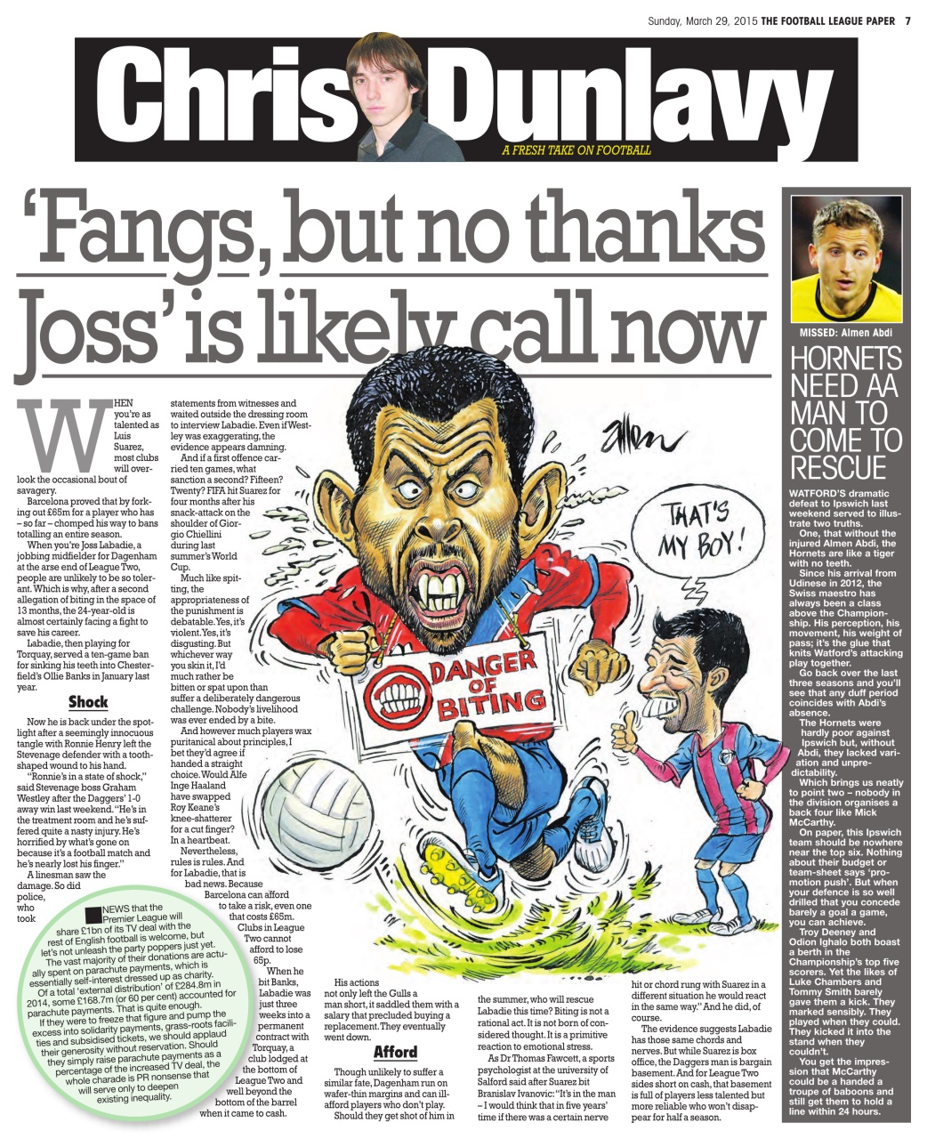 The Football League Paper Preview Pages